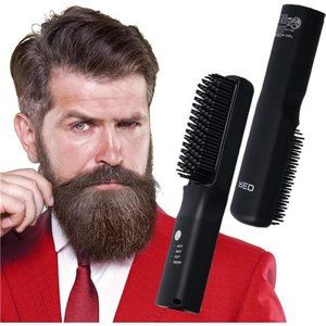 Beard & Hair Straightener, Auto Shut-Off, 2 in 1 Heated Straightening Brush